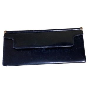 Vintage Palizzio leather Clutch Purse with dowel